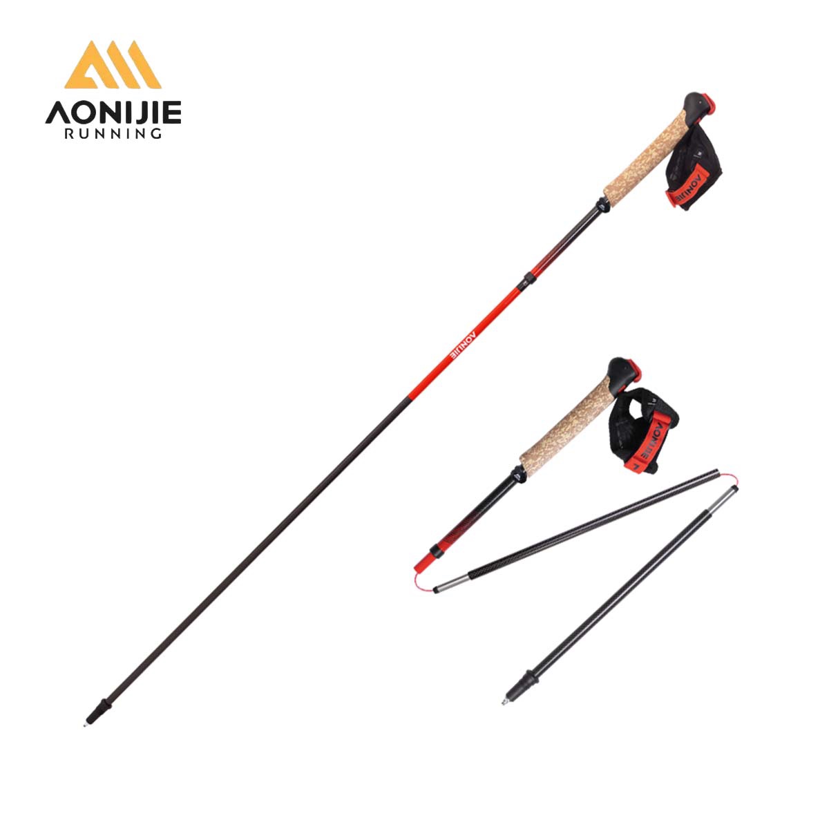 2 Pcs AONIJIE E4212 E4218 Fold - Trekking Pole Carbon recension och pris