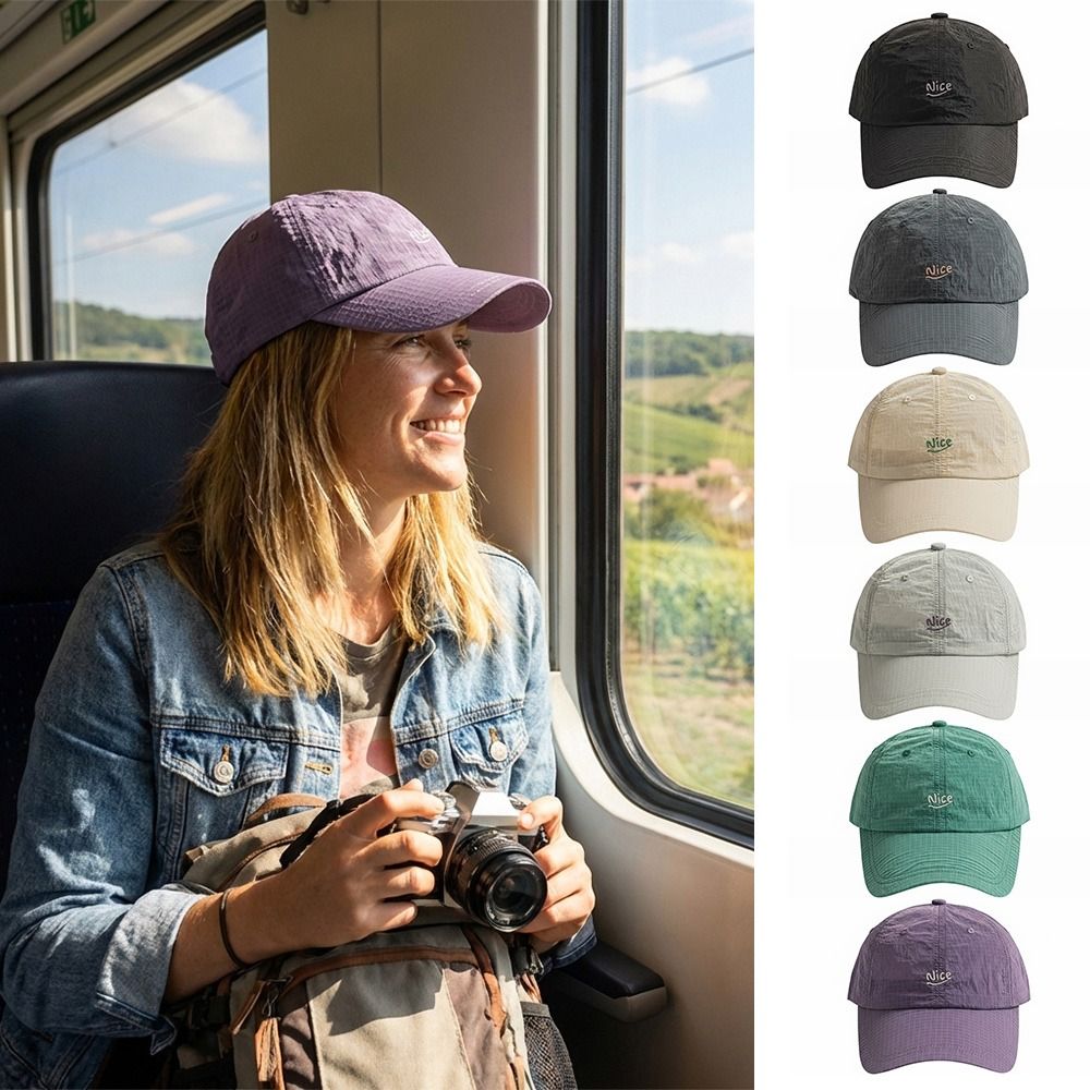 Fashion Plaid Thin Sun Cap Qui - Running Gear Hat recension och pris
