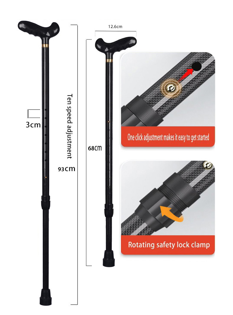 Retractable Carbon Walking Sti - Trekking Pole Carbon recension och pris