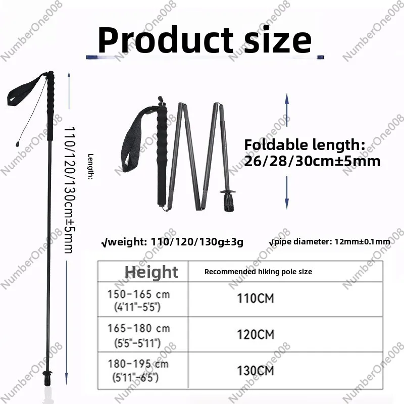 Ultra-Light Carbon Fiber Foldi - Trekking Pole Carbon recension och pris