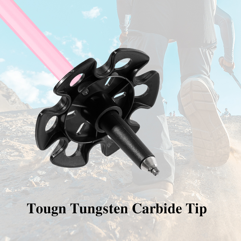 Pink Carbon Fiber Hiking Poles - Trekking Pole Carbon recension och pris