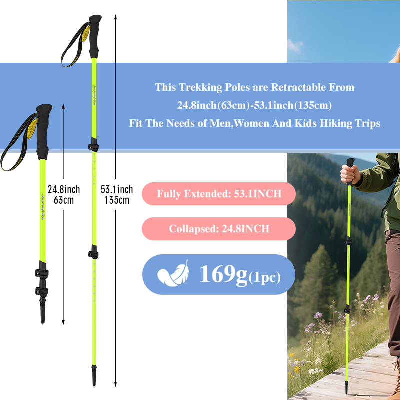 Fluorescent Green Carbon Fiber - Trekking Pole Carbon recension och pris
