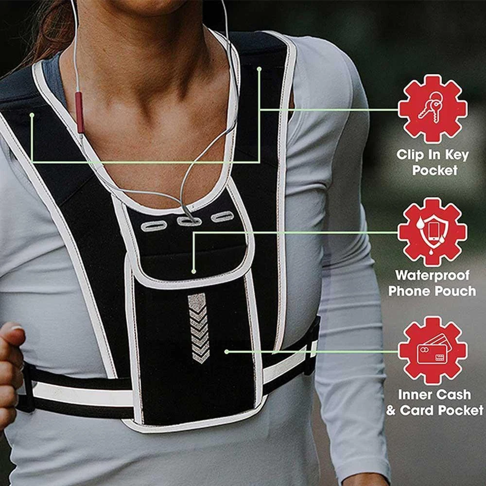 Running Vest Phone Holder for  - Reflective Running Gear Vest recension och pris