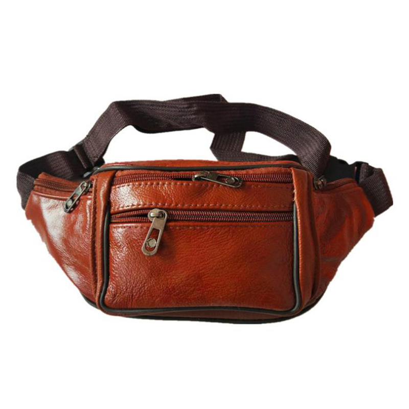 Leather Men Waist Chest Bag Th - Running Gear For recension och pris