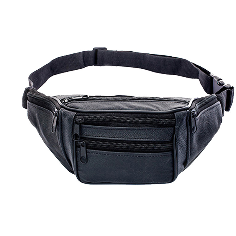 Leather Men Waist Chest Bag Th - Running Gear For recension och pris